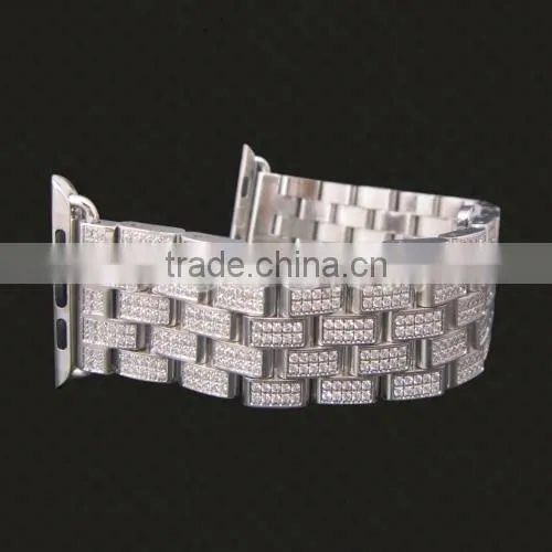 Luxury Diamond Watch Band for Apple Watch,gold Plating Strap,for Apple Watch Diamond Band photo-2
