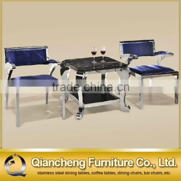 Living Room Side Table With Stainless Steel Legs photo-4