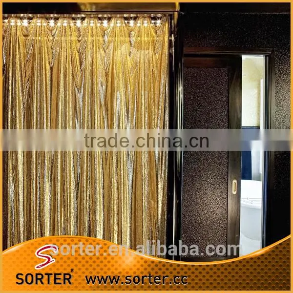 China Supplier Sequin Metal Blackout Curtain for Salon photo-4