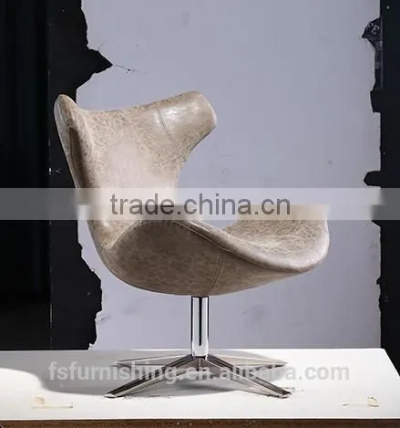 YYF2 Lofty High Quality Italian Vintage Leather Antique Adjustable Dining Swan Chair photo-2