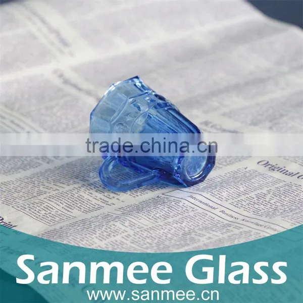 Hot Sale Glass Cup Quality Color Glass Cup Mini Wine Glass Cup With Handle photo-3