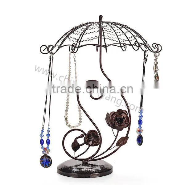 Flower Umbrella Shape Metal Jewelry Display Stand for Earring photo-2