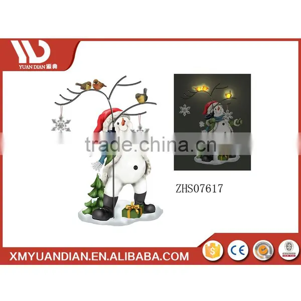 Wholesale Craft Supplies String Led Resin Christmas Ornaments Wholesale String Light With Snowflake Pole photo-3