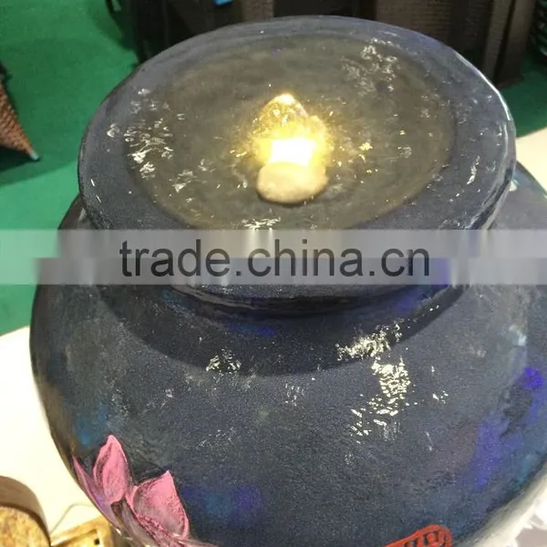 High Quality Classic Water Founatin Large Vase With Flower Pattern photo-6