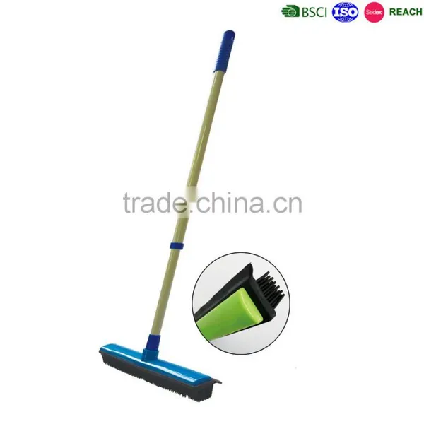 Sweepa Rubber Broom, Floor Broom With Rubber Squeegee