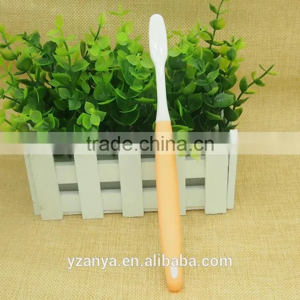 Dupont Nylon Rounded Bristle Long Rubber Handle Adult Toothbrush photo-4
