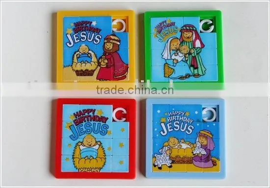Plastic Sliding Puzzle,plastic Promotional Game Puzzle