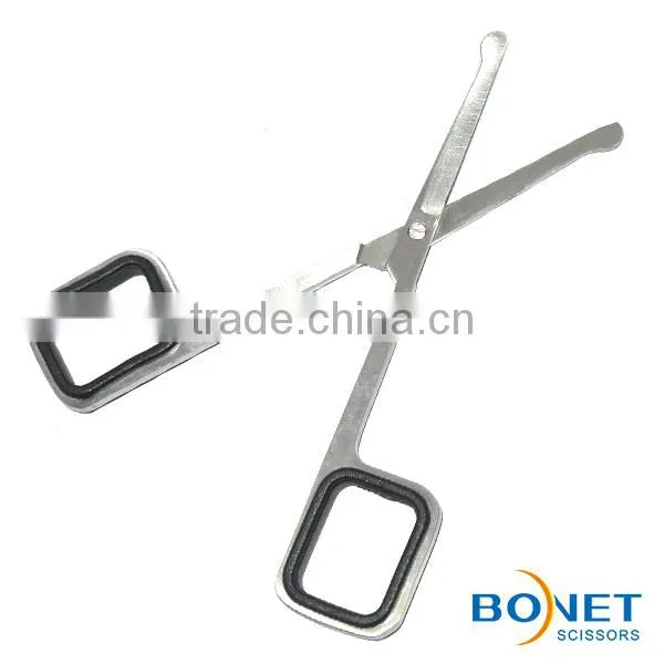 SEM0014 4-3/4'' Stain Polished Blades Square Handle Nose Hair Scissors photo-6