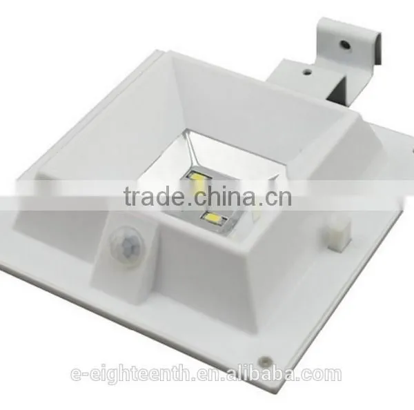 Cheap Good Quality Solar Powered 4 LED PIR Motion Sensor Outdoor Wall Light Garden Yard Path Lamps photo-2