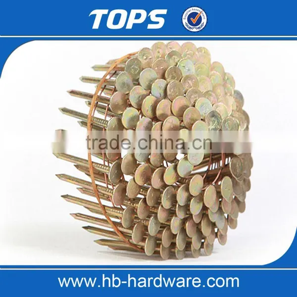 Cheap Price Painted Pallet Coil Nails/ Coil Roofing Nails Smooth Shank Factory photo-2
