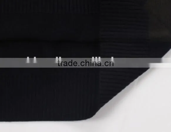 Casual Long Sleeved V Collar Thin Jacket Head Stitching Wool Sweater photo-4