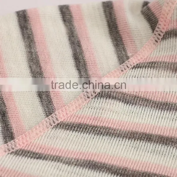 100%Merino Wool Kids Thermal Underwear Stripe Zip Long Johns for 4-12years Old photo-3