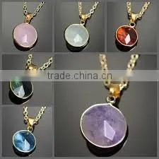 Multi-coloured Druzy Latest Design Stone Necklace, Semi Precious Stone Jewelry photo-6