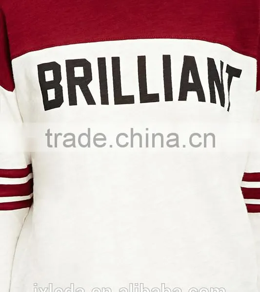 Custom Print Two Clolors Stitching 3/4 Sleeve Baseball t Shirt photo-5