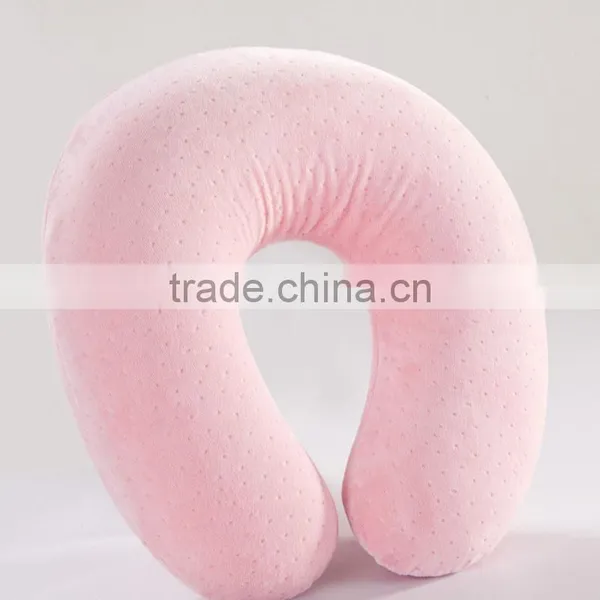 TP050 2016Wholesale Velvet U Shape Memory Personalized Travel Neck Pillow photo-4