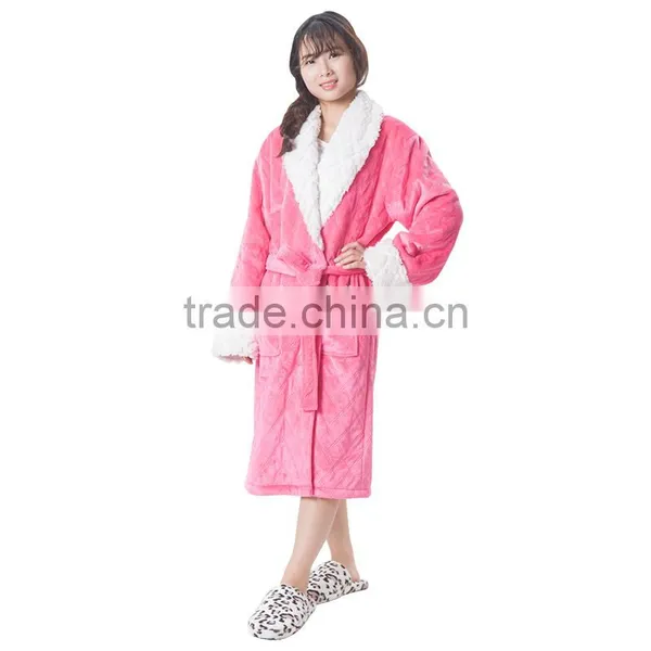 Top Quality Hotel Fleec Fabric Bathrobes uk for Sale photo-2