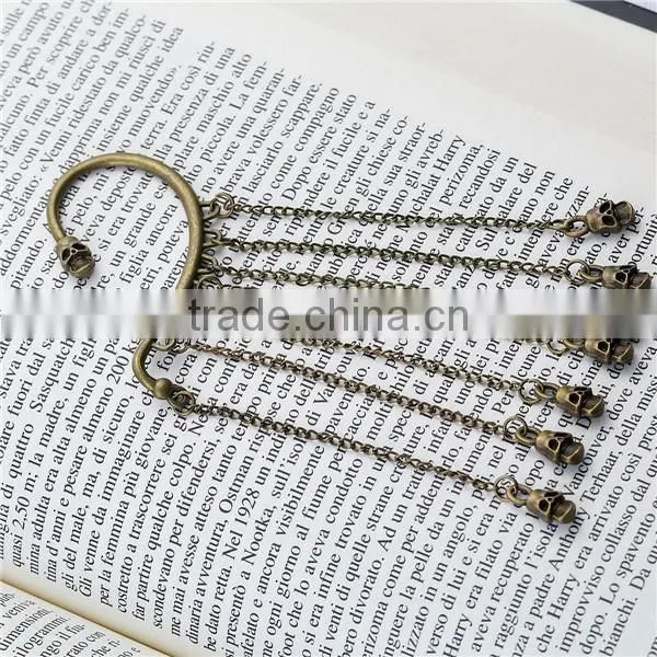 Fashion Tassel Halloween Skull Ear Cuff Clip On Stud Wrap Earrings photo-2
