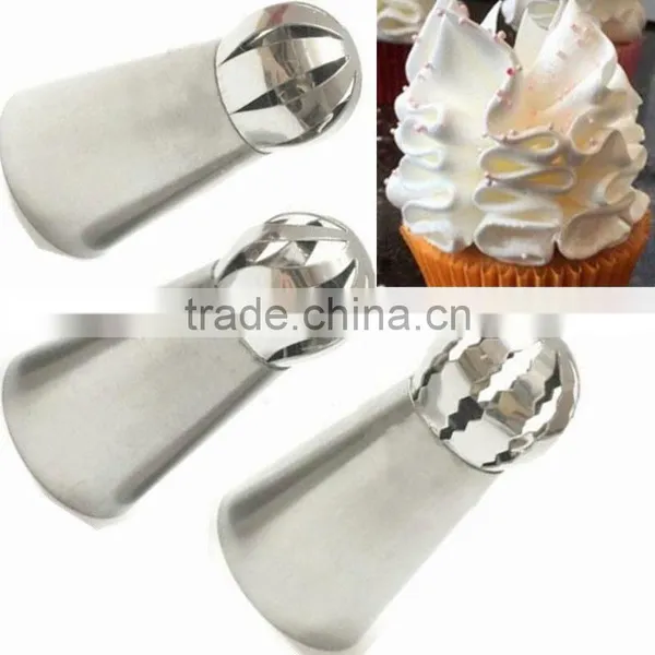 3PCS/LOT Stainless Steel Icing Piping Tips Nozzle Sphere Shape Russian Lcing Piping Nozzles Pastry Tips Decoration photo-2