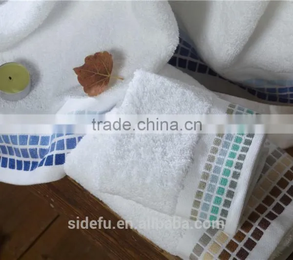 Wholesale Fancy Design Embroider Dobby Border Bath Towel Hand Towel Manufacture photo-3
