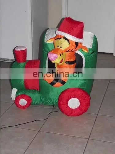 120cm Tiger in Green Train Chinese Christmas Ornament Decorations Home Hot Toys for Christmas 2017 photo-2