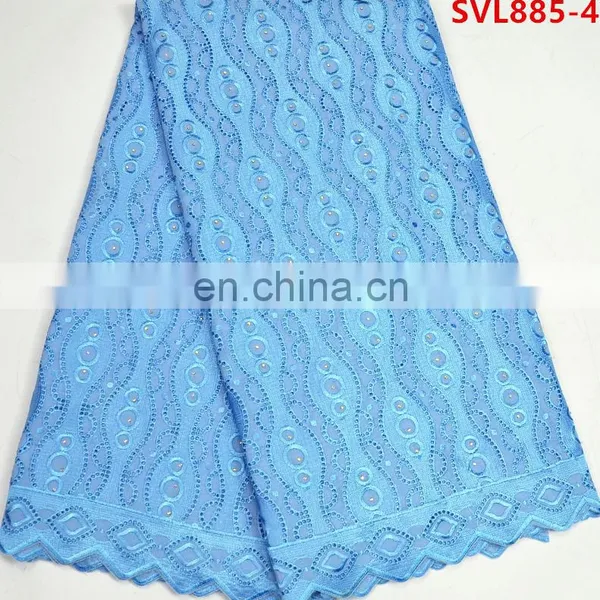 Swiss Voile Cotton Lace Fabric 100% Cotton Swiss Voile Lace Fabric Black photo-5