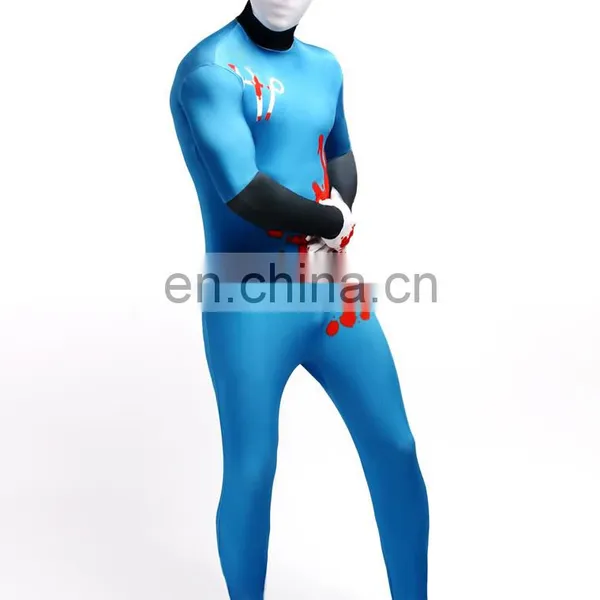 Lake Blue Full Body Spandex Lycra Catsuit Halloween Jumpsuit Unitard Sexy photo-2