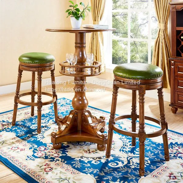 IVSY 7120ab Wooden Bar Chair Home Furniture Commercial Bar Stool Rotatable 24' 30' photo-5