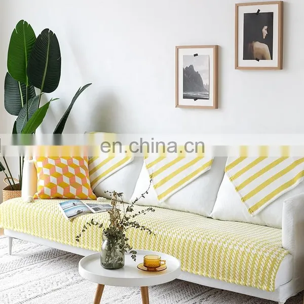 Hot Selling Woven Stripe Pattern Sofa Cover Quilted Furniture Protector Non-Slip Sofa Cover Stretch for Home Decoration photo-7