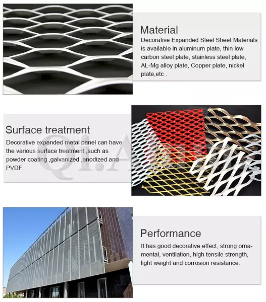 Stainless Steel Expanded Metal Wire Mesh Fabric Metal Mesh Curtain photo-5