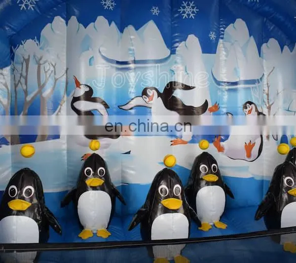 Inflatable Penguin Hover Ball Shooting Game Hovering Ball Target Shooting Knock Me Out photo-3