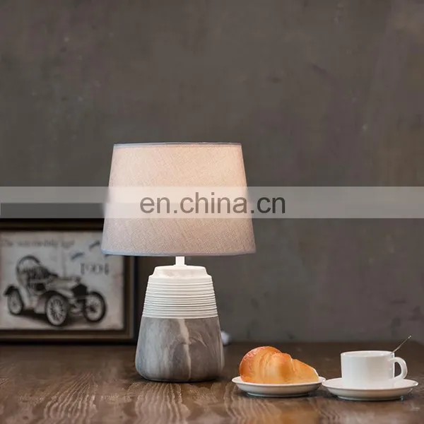 Western Style Vintage Cheap Price Barrel Shape Ceramic Base Office Desk Lamp for Home Decor photo-6