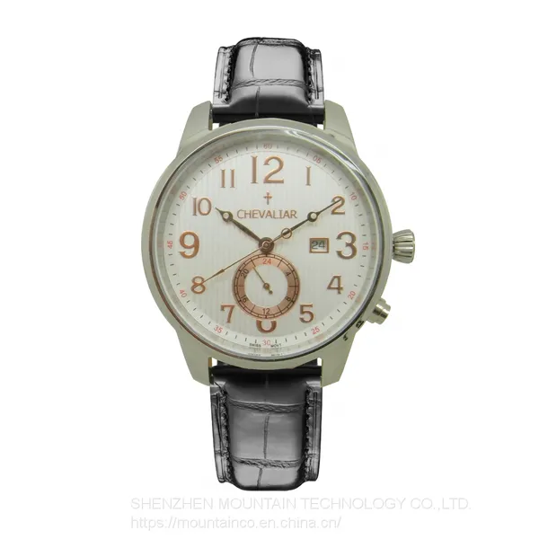Stainless Steel Fashion Watches Genuine Leather Multi-function Quartz Man Watch