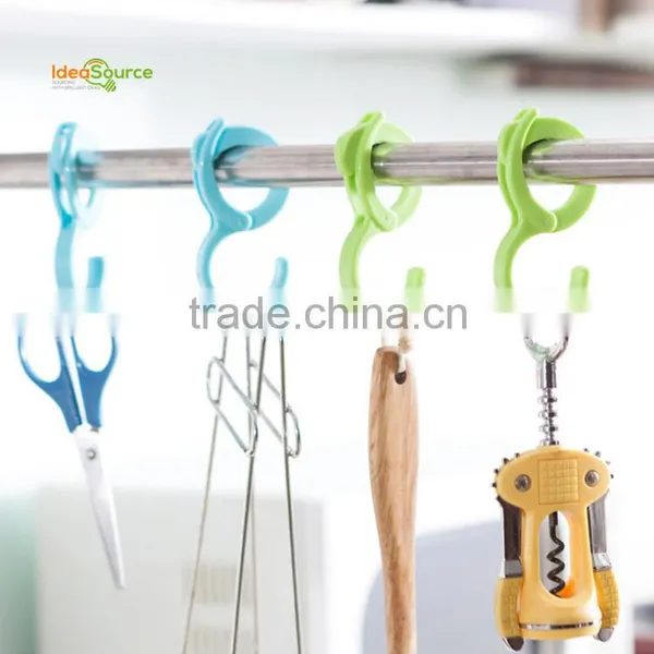 2Pcs/Set Candy Color Plastic Bag Hook Hanger photo-2