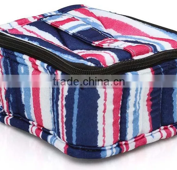 Popular Sell 30bottles Canvas Essential Oil Carry Bag,printed Rainbow Design Canvas Essential Oil Carrying Case for Travel photo-2