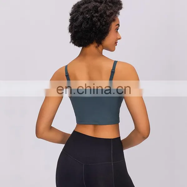 Hot Selling Ladies Yoga Sports Bra Fitness Active Wear Crop Tops with Removable Pads and Adjustable Strap for Women Custom Make