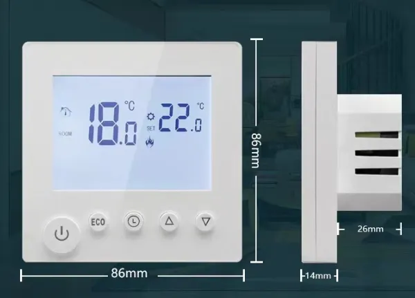 25A High-power Temperature Controller, Energy-saving and Timed Intelligent LCD Floor Heating Temperature Controller,