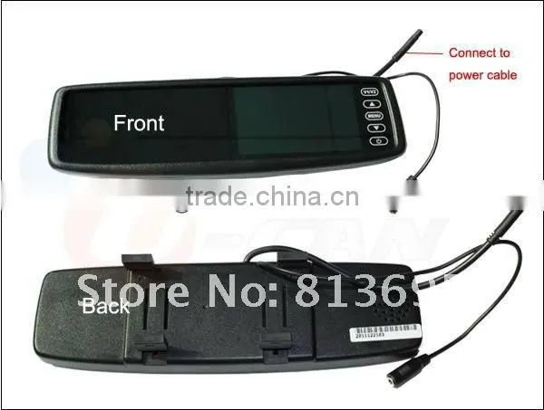 4.3 Inch Special Rear View Mirror Car Monitor Car Radar Speed and Backing Radar Detector With Camera photo-3