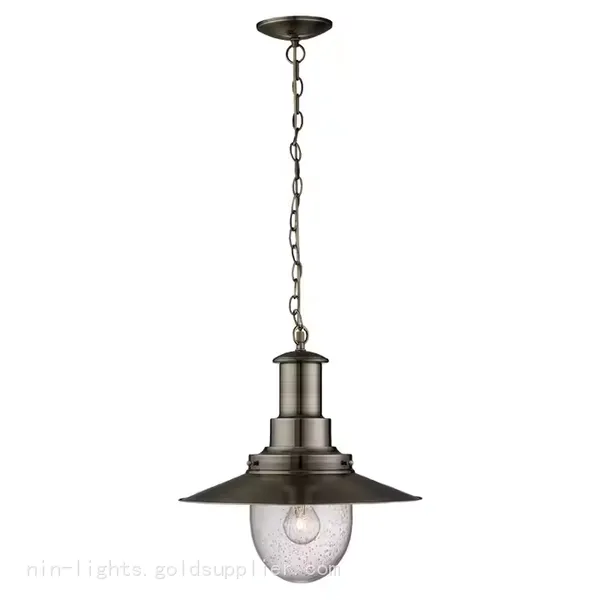 Industrial Vintage 1-Light Pendant Brass Finish Restaurant Kitchen Island Ceiling Fixture Lighting photo-2