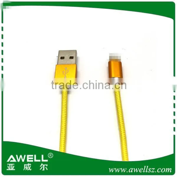 Manufacturer Nylon Fabric Braided Micro Usb Cable,usb Data Cable, Colorful Fabric Nylon Braided Usb Cabel for Charger photo-6