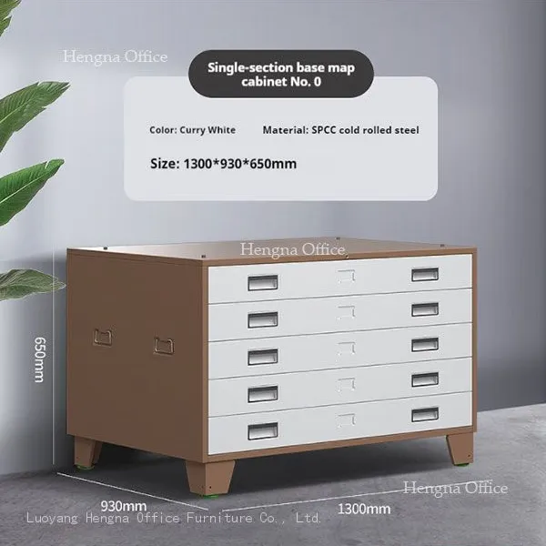 Architectural Blueprint Storage Cabinet With Fine Stainless Steel Handles and Robust Locking System for Safe and Organized Filing photo-2