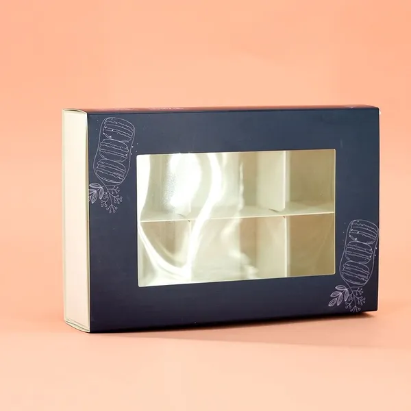 Custom Bakery Food Cupcake Drawer Gift Box With PVC photo-5