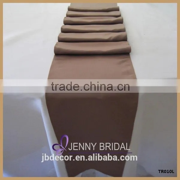 TR010H Elegant Green Satin Banquet Party Table Runner Sizes 30*274cm photo-5