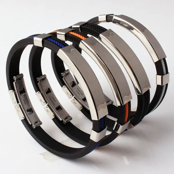 Stainless Steel Bracelet Accessories，Spiral Pattern Wristband，Hot Selling Men's and Women's Fashionable Bracelets