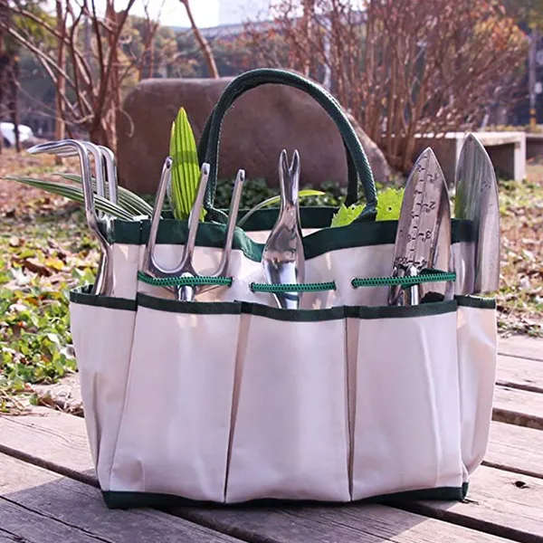 Heavy Duty Garden Tools Kit With Hand Trowel Fork Rake Pruner Gloves Sprayer and Organizer Bag for Wholesale photo-3
