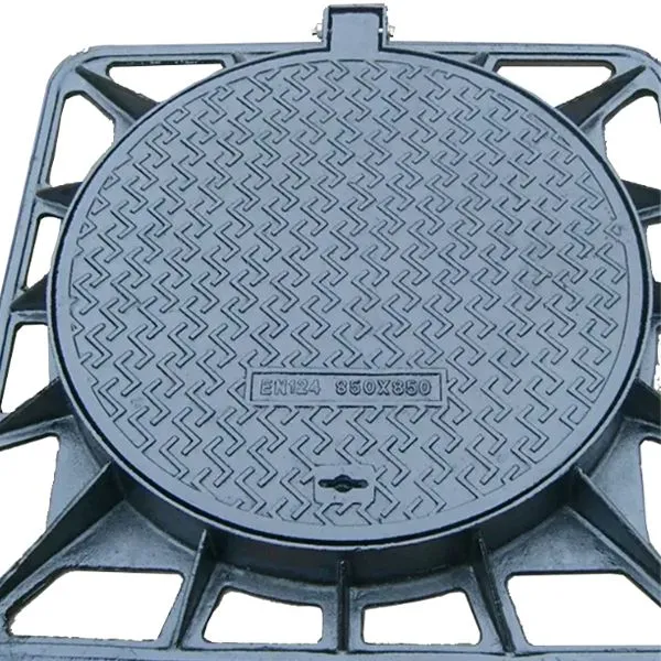 Iron Rainwater Drainage Manhole Cover for Airport Road Facilities Model 12 Black Durable Round Shape photo-4