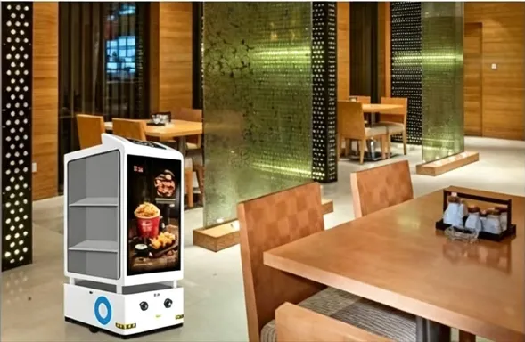 Aker 3-Layer Catering Food Delivery Robot With Advertising Screen photo-3