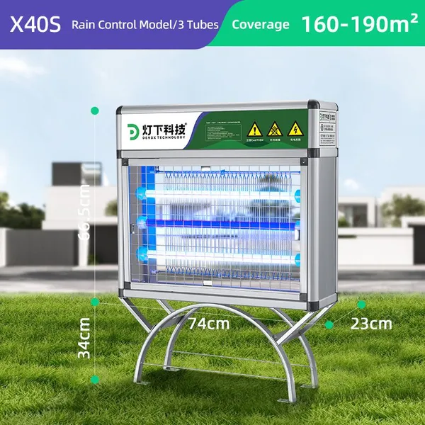 Dengx Brand Best Performance 365nm UV Black Tube Light Trap 75W Powerful Outdoor Mosquito Fly Killer Lamp for Farm photo-3