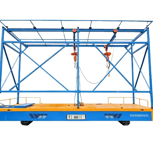 Smart Stressing Trolley with PLC Synchronous Control for Bridge Precast Beam Prestressing