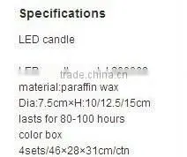 3pcs Flameless LED Candle With Color Changing Remote Control photo-2