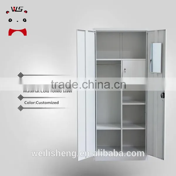 WLS Indian Alimirah Style Metal Double Door Wardrobe Design photo-5